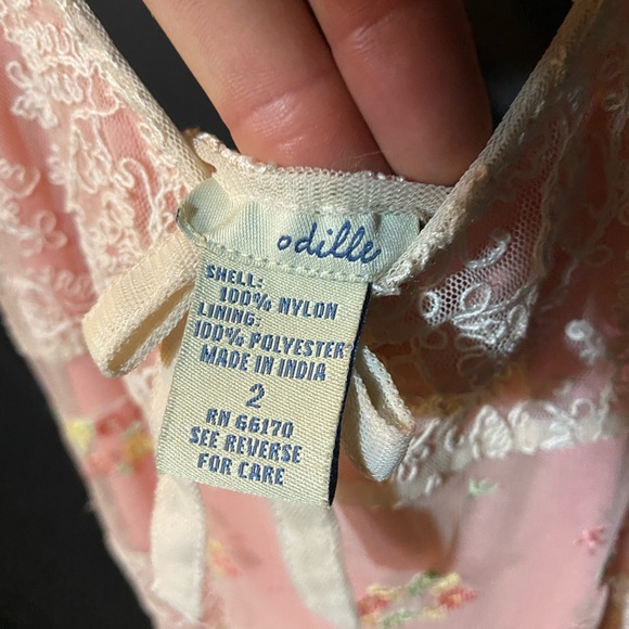 Pretty Anthropologie Pink Lace Dress - Picture 2 of 4